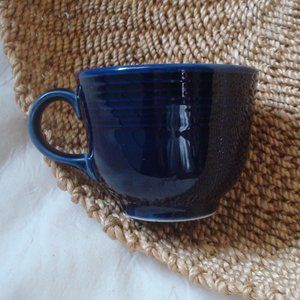 Fiesta Cobalt Blue Cup + Saucer Ceramic Pottery